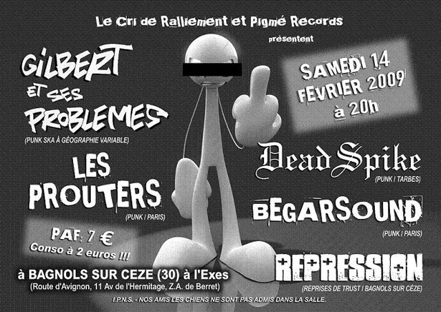 Concert Punk à l'Exes le 14 février 2009 à Bagnols-sur-Cèze (30)