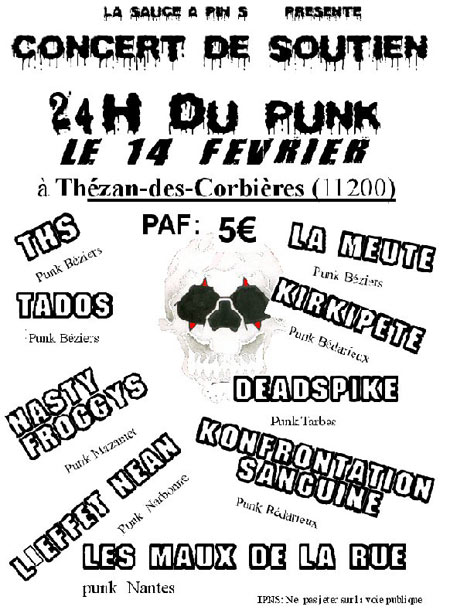 Concert de soutien aux 24h du Punk le 14 février 2009 à Thézan-des-Corbières (11)