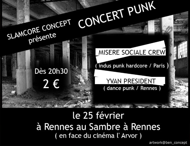 Concert Punk au Sambre le 25 février 2009 à Rennes (35)