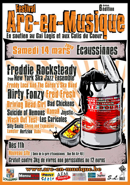 Festival Arc-En-Musique #6 le 14 mars 2009 à Ecaussinnes (BE)