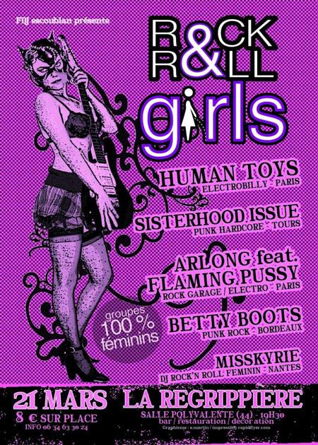 Soirée Rock'n'Roll Girls le 21 mars 2009 à La Regrippière (44)