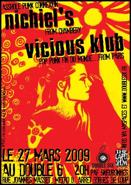 Nichiel's + Vicious Klub au Double 6 le 27 mars 2009 à Lyon (69)