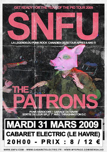SNFU au Cabaret Electric le 31 mars 2009 à Le Havre (76)