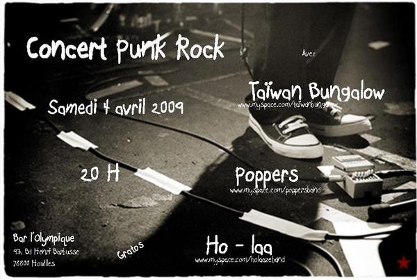 Concert Punk Rock au bar L'Olympique le 04 avril 2009 à Houilles (78)