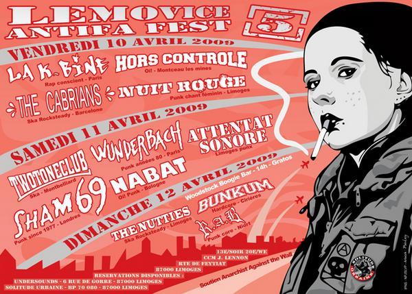 Lemovice Antifa Fest #5 le 12 avril 2009 à Limoges (87)