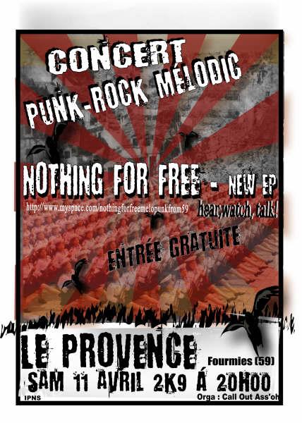 Nothing For Free au bar Le Provence le 11 avril 2009 à Fourmies (59)