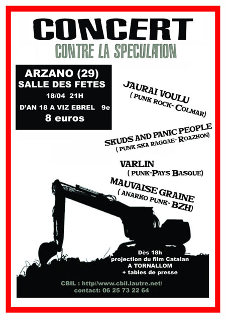 Concert contre la spéculation le 18 avril 2009 à Arzano (29)