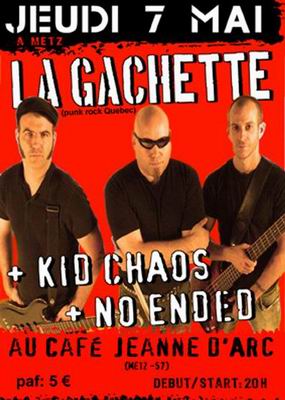 La Gâchette + Kid Chaos + No Ended au Café Jeanne d'Arc le 07 mai 2009 à Metz (57)