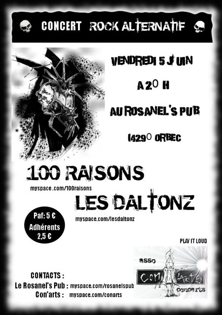100Raisons + Les Daltonz au Rosanel's Pub le 05 juin 2009 à Orbec (14)