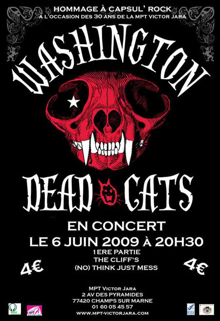 Concert Washington Dead Cats à la MPT Victor Jara le 06 juin 2009 à Champs-sur-Marne (77)