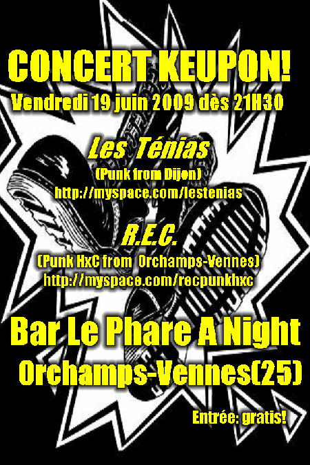 Concert keupon au bar le Phare A Night le 19 juin 2009 à Orchamps-Vennes (25)
