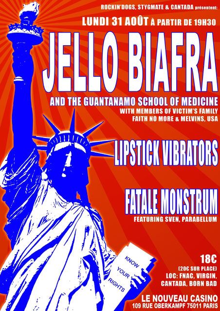 JelloBiafra/LipstickVibrators/FataleMonstrum à Paris!! le 31 août 2009 à Paris (75)