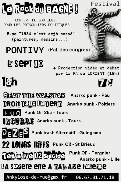 Festival du Rock du Bagne by l'Asso Ankylose de Rue le 05 septembre 2009 à Pontivy (56)