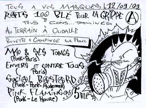 Concert Punk au Terrain des Rats sans Blé le 12 septembre 2009 à Oudalle (76)
