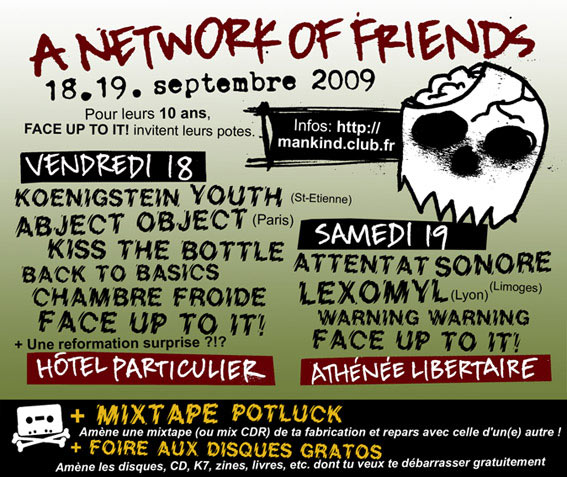 Les 10 ans de Face Up To It à l'Hôtel Particulier le 18 septembre 2009 à Bordeaux (33)