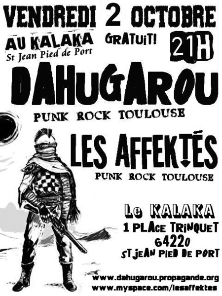 DahuGarou + Les Affektés au Kalaka le 02 octobre 2009 à Saint-Jean-Pied-de-Port (64)