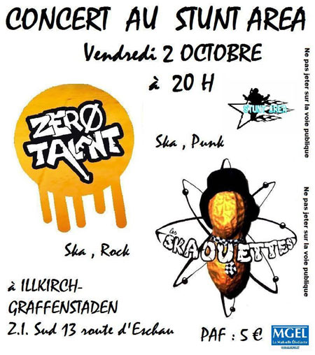 Concert Ska au Stunt Area le 02 octobre 2009 à Illkirch-Graffenstaden (67)