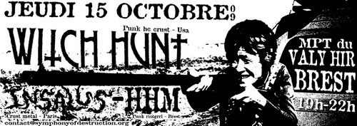 Witch Hunt à la Maison Pour Tous Valy-Hir le 15 octobre 2009 à Brest (29)