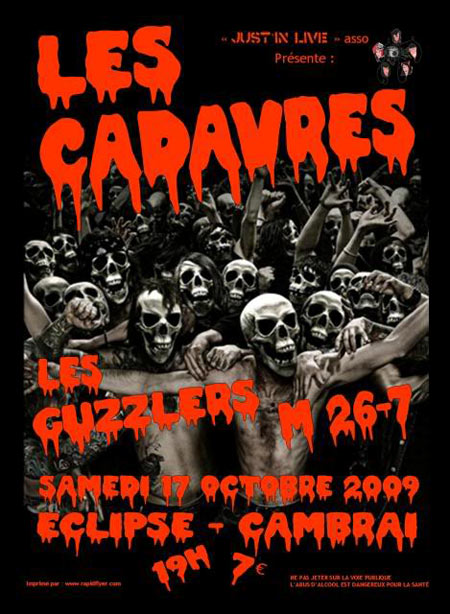 Dernier concert de reformation des Cadavres à l'Eclipse le 17 octobre 2009 à Cambrai (59)