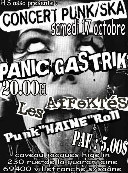 Concert Punk Ska au Caveau Jacques Higelin le 17 octobre 2009 à Villefranche-sur-Sâone (69)