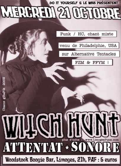 Witch Hunt + Attentat Sonore au Woodstock Boogie Bar le 21 octobre 2009 à Limoges (87)