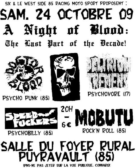 A Night of Blood le 24 octobre 2009 à Puyravault (85)