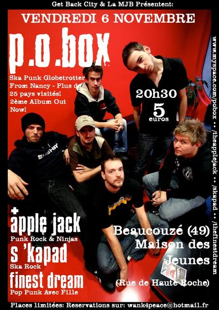 Concert Ska Punk Rock à la Maison des Jeunes le 06 novembre 2009 à Beaucouzé (49)