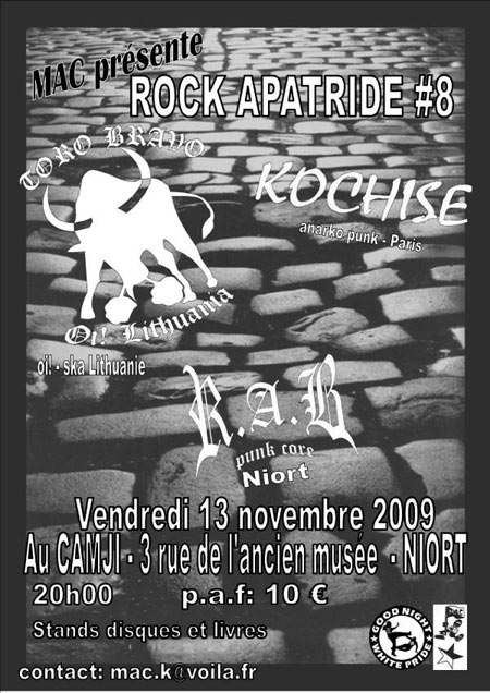 Rock Apatride #8 au Camji le 13 novembre 2009 à Niort (79)