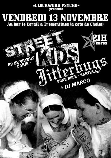 Street Kids + Jitterbugs au bar Le Corail le 13 novembre 2009 à Trémentines (49)