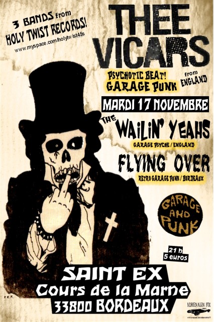 Thee Vicars + Wailin' Yeahs + Flying Over au Saint-Ex le 17 novembre 2009 à Bordeaux (33)