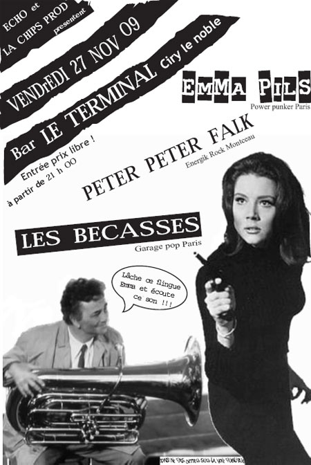 Peter Peter Falk + Les Bécasses + Emma Pils le 27 novembre 2009 à Ciry-le-Noble (71)