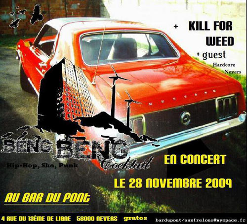 Kill For Weed + Beng Beng Cocktail au Bar Du Pont... aux Frelons le 28 novembre 2009 à Nevers (58)