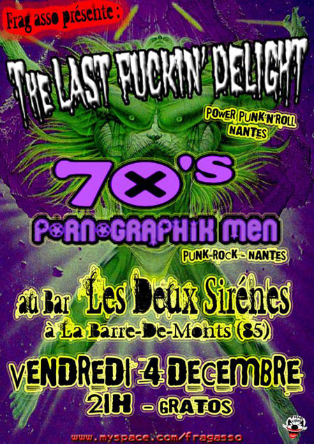 Concert Punk Rock'n'Roll au bar Les Deux Sirènes le 04 décembre 2009 à La Barre-de-Monts (85)