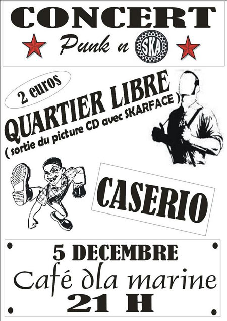 Concert Punk'n'Ska au Café d'la Marine le 05 décembre 2009 à Montcy-Notre-Dame (08)