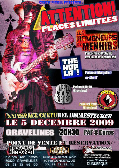 Les Ramoneurs de Menhirs à l'Espace Culturel Decaestecker le 05 décembre 2009 à Gravelines (59)
