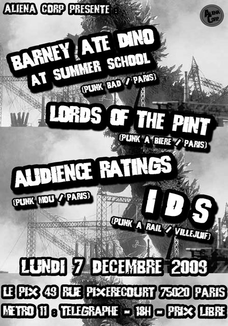 Concert Punk au Pix le 07 décembre 2009 à Paris (75)