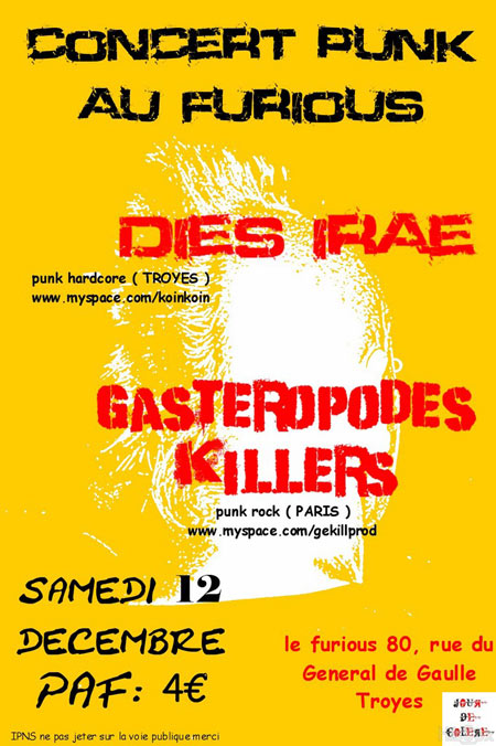 Dies Irae + Gasteropodes Killers au Furious le 12 décembre 2009 à Troyes (10)