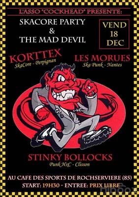 Korttex + Les Morues + Stinky Bollocks au Café des Sports le 18 décembre 2009 à Rocheservière (85)