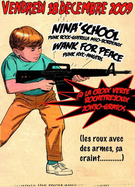 Nina'School + Wank For Peace à la Croix Verte le 18 décembre 2009 à Rochetrejoux (85)
