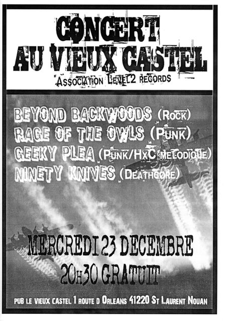 Concert Punk au Vieux Castel le 23 décembre 2009 à Saint-Laurent-Nouan (41)