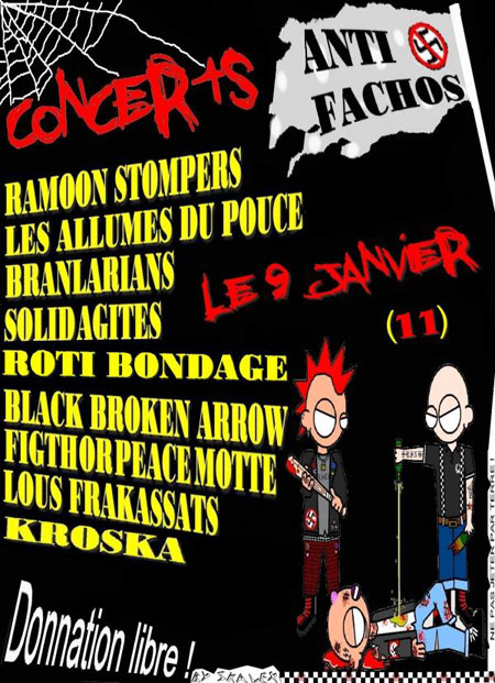 Concert anti fachos le 09 janvier 2010 à Montouliers (34)