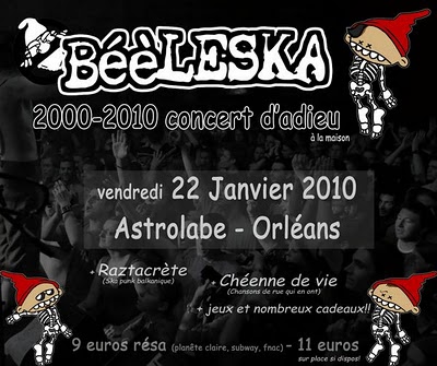 Béèleska + Raztacrete + Chéenne de Vie à l'Astrolabe le 22 janvier 2010 à Orléans (45)