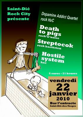Dopamine Addict Quartet Rock HxC à l'Entracte le 22 janvier 2010 à Saint-Dié-des-Vosges (88)
