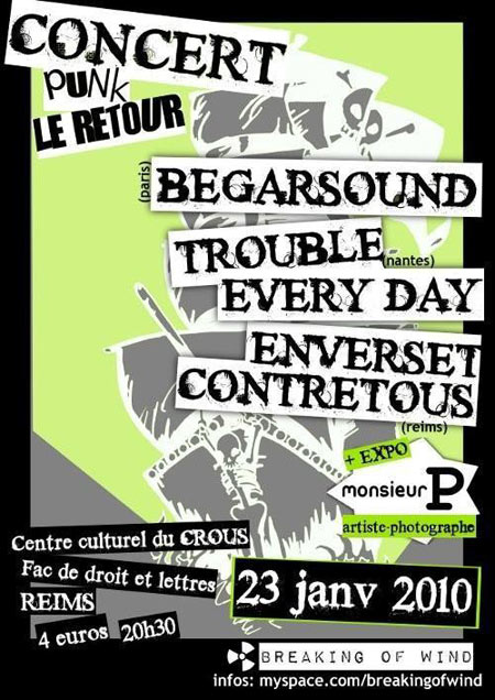 Concert Punk au CROUS le 23 janvier 2010 à Reims (51)