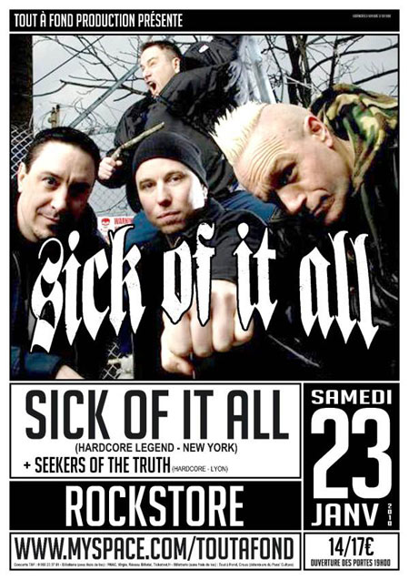 Sick Of It All au Rockstore le 23 janvier 2010 à Montpellier (34)