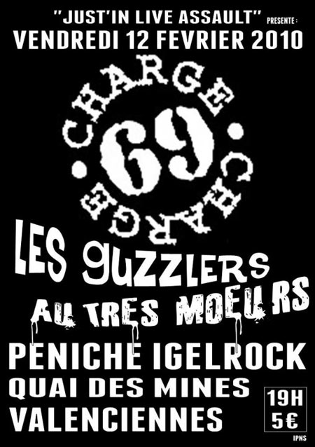 Charge 69 à la Péniche Igelrock le 12 février 2010 à Valenciennes (59)