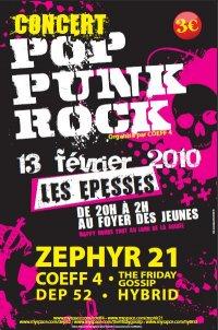 Concert Pop Punk Rock au Foyer des Jeunes le 13 février 2010 à Les Epesses (85)