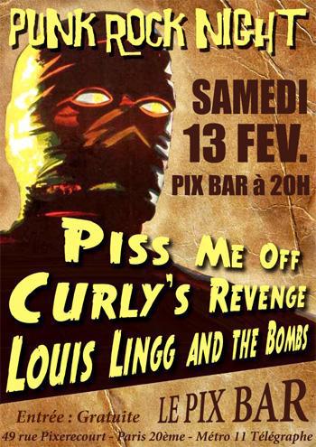 Punk Rock night au Pix Bar le 13 février 2010 à Paris (75)
