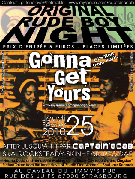 Original Rude Boy Night au Caveau du Jimmy's Pub le 25 février 2010 à Strasbourg (67)