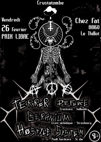 Terror Defence + Geraniüm + Hostyle System au P'tit Café le 26 février 2010 à Le Thillot (88)